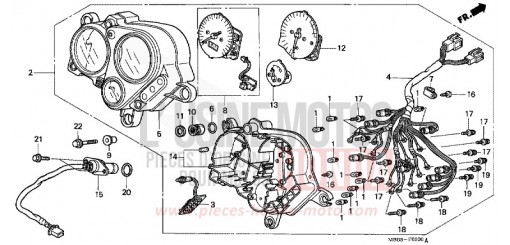 COMPTEUR (V/W/X/Y) VTR1000FY de 2000